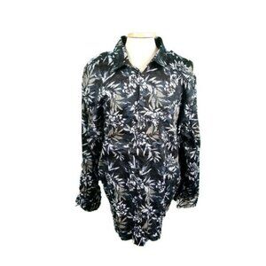 Angelo Litrico 4XL Blue Floral Regular Fit 100% Cotton Made in Italy